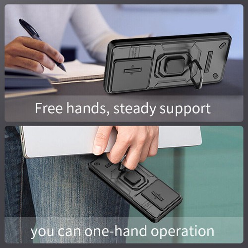 For Xiaomi Redmi note 13/13 PRO, Slide Camera Armor Magnet Ring Holder Case - 第 4/16 張圖片