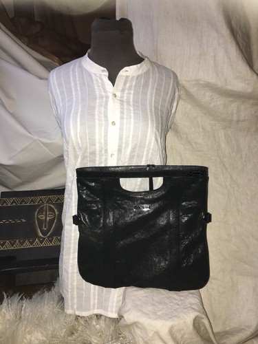 JOE'S BLACK Textured LEATHER Top Handle BAG Gorgeous & Chic!!! - Picture 2 of 12