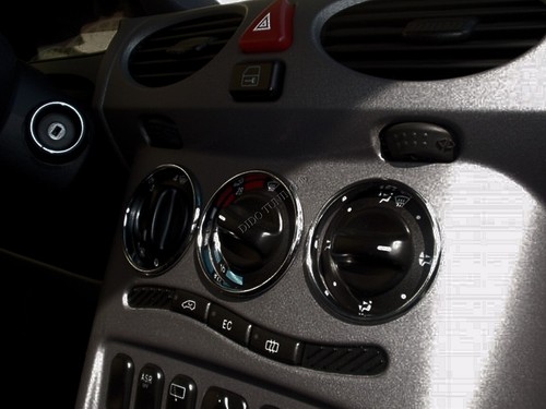 For Mercedes W168 97-04 Heater Surrounds Dash Chrome Rings Polished Alloy 3pcs - Picture 5 of 5