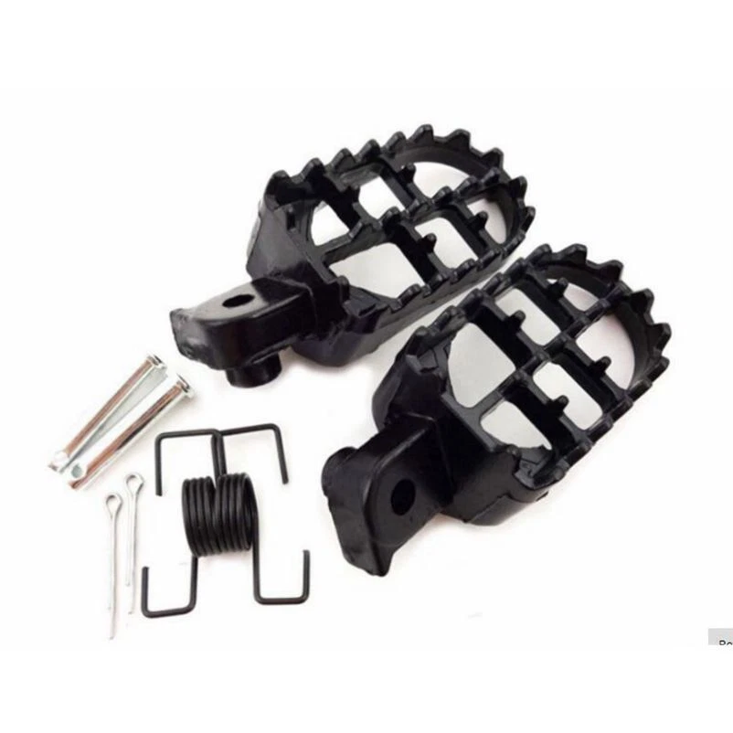 2 Piezas Reposapiés Motocicleta Pedales Clavijas Pie Negro Aluminio Pedal Almohadillas Foto 2 de 4