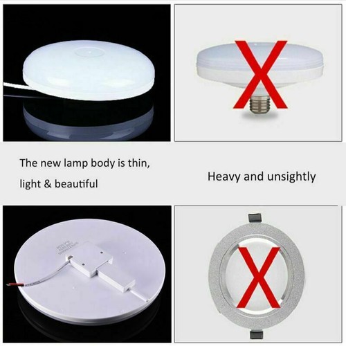 LED Ceiling Down Light Bright Round Panel Wall Bathroom Lamp Cool Warm 12W-50W - Picture 7 of 11
