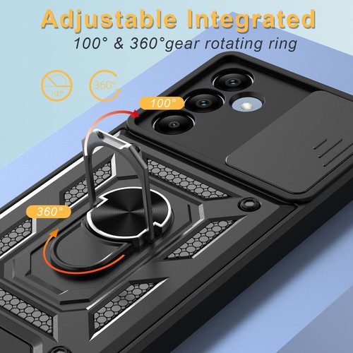 Funda con soporte de anillo para cámara deslizable para Samsung Galaxy A35 A25 A15 A55 5G - Imagen 24 de 68