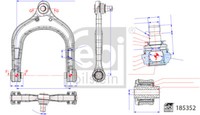 Febi Querlenker Vorne Links Oben FüR BMW IX I20 X5 G05 F95 X6 G06 F96 X7 G07