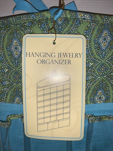 RAYMOND WAITES HANGING JEWELRY ORGANIZER BLACK WHITE FLORAL 66 POCKETS (C) NWT - Picture 4 of 4