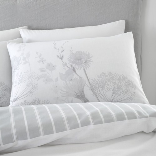 Juego de cama de edredón Catherine Lansfield Meadowsweet floral de fácil cuidado blanco/gris - Imagen 12 de 39