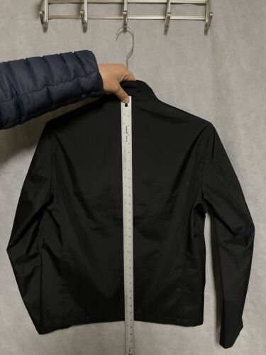 Banana Republic Jacket Men M Black Bomber Flight Military Modern Zip Softshell - Picture 4 of 9