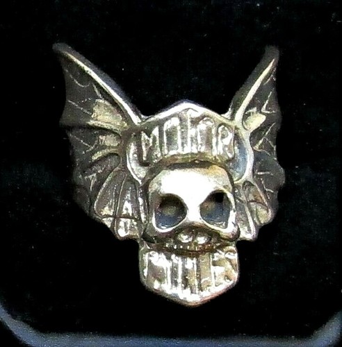  BIKERS SKULL STERLING SILVER RING #15G200045 - Picture 2 of 2