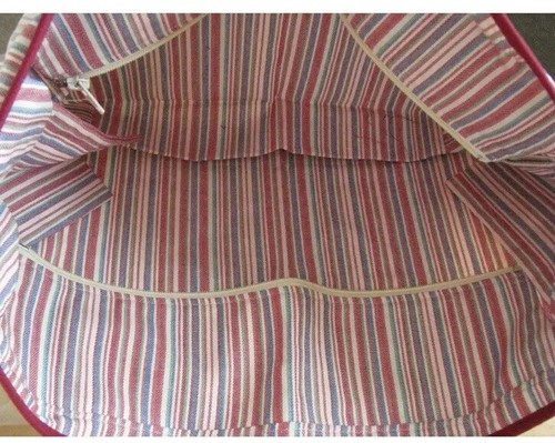 LONGABERGER WEEKEND TOTE MOTHERS DAY LINER ~ MARKET STRIPE FABRIC #28154130 NIB! - Picture 4 of 9