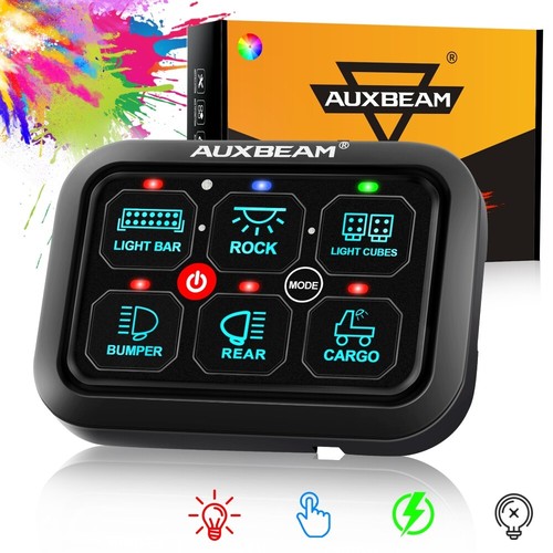 AUXBEAM 6 Gang LED Light Bar On-Off Control Switch Panel Electronic Relay System - Picture 2 of 11