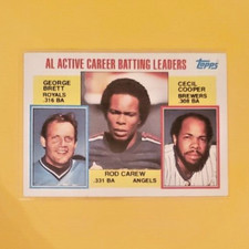 1984 Topps #710, AL Career Leaders, George Brett, Rod Carew, Cecil Cooper, NM!