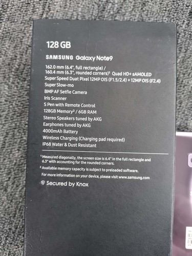 Samsung Galaxy Note 9 SM-N960U S pen Good Condition Android 128GB Unlocked 4G - Picture 9 of 12