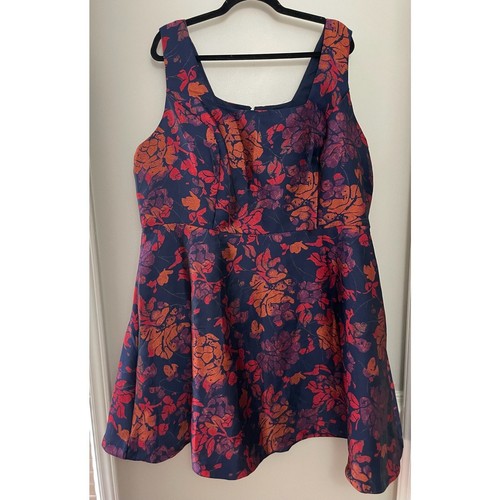 Neu mit Etikett Modcloth RSVP Ready Retro klassisch Brokat Blumen Cocktailkleid Größe 26 - Bild 7 von 8