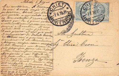 A6427) CHIETI PANORAMA VIAGGIATA NEL 1918 - Picture 2 of 2