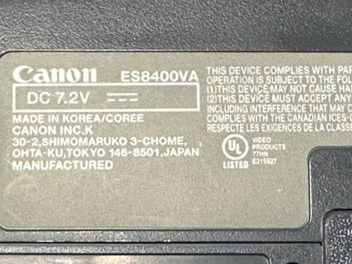 Canon ES8400V Video8 Camcorder – For Parts/Repair *READ* - Picture 9 of 11