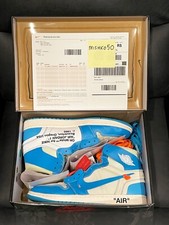 Air Jordan Retro 1 High OG Off-White UNC University Blue Virgil Abloh Nike Sz 13