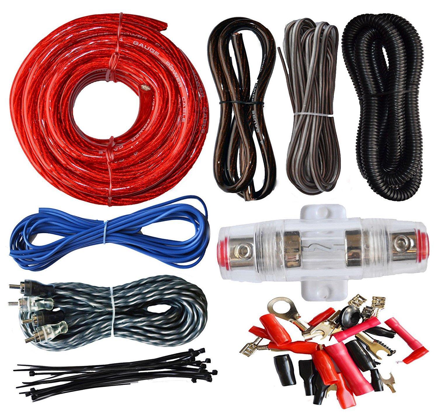 Car Audio Amp Wiring Kit Amplifier Sound System 4 Gauge Cable Wire Installation