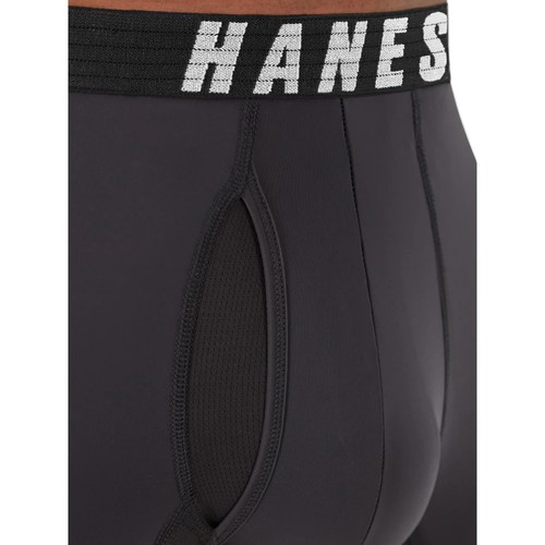 Hanes Moves Men 2XL 44-46 Anti-Chafe Boxer Brief, X-Temp, Black 3-Pack 6" Inseam - Picture 8 of 18