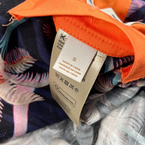 Scotch & Soda Amsterdam Blazer Coat Mens Small Blue Palm Tree Linen Blend NEW - Picture 7 of 15