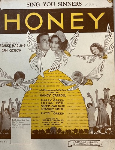 Honey Bees, Sing You Sinners, Anthropomorphic, Vintage Sheet Music, 1930 - Picture 21 of 24