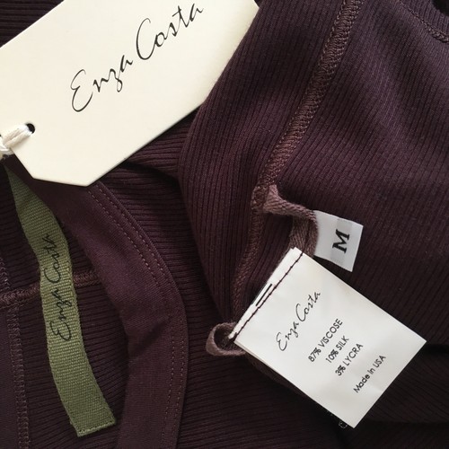 Nouveau Violet Enza manches Haut soie en longues 140 Costa côtelé prUw0p