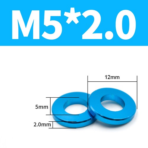 Alu eloxiert M3 M4 M5 M6 M8 M10 metrisch bunt Flachscheibe Distanzdichtung - Bild 86 von 137