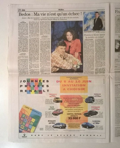 LE JOURNAL DU DIMANCHE N°2580 du 09/06/1996- Foot:Débuts de l'EURO/Roland-Garros - Picture 10 of 11