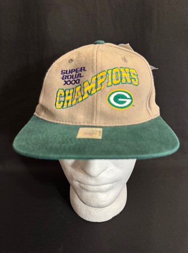 VINTAGE GAME DAY NFL GREEN BAY PACKERS SUPER BOWL XXX1 CHAMPIONS SNAPBACK HAT - Picture 1 of 6