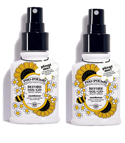 Poo-Pourri Sunflower Before-You-Go Toilet Spray, 2 oz (2 pack)
