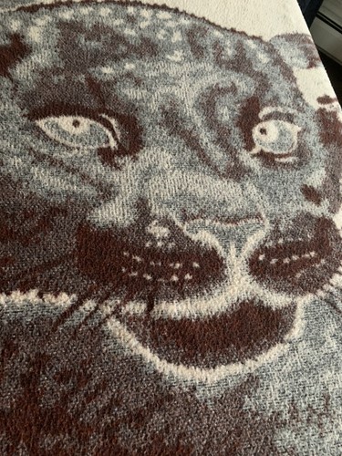 Lintex International Lion Print Blanket Made in Spain 56” x 72” Vtg Safari - Picture 10 of 13