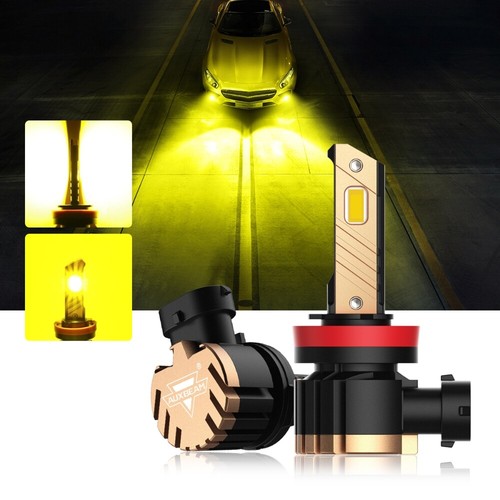 Lampadine fendinebbia LED H8 H9 H11 lampadina fendinebbia 3000K giallo alta potenza lampade 40 W - Foto 4 di 11