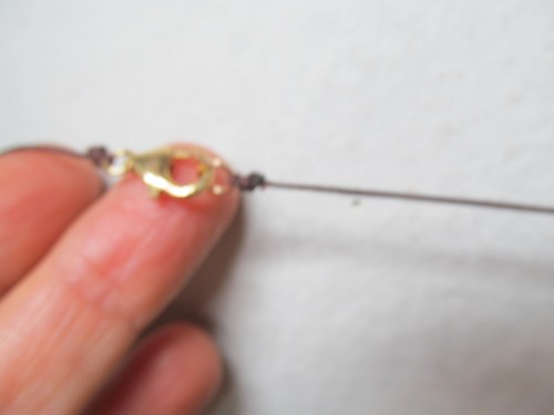 14K G.F Bead Brown Fabric Cord Lab Created Ruby Statement Pendant Necklace 4.4g - Picture 8 of 10