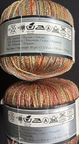 Lori F 2 50g Skeins Of Katia Gatsby Lux 77% Viscose Blend Yarn Color 3801 & 3800 - Picture 5 of 6