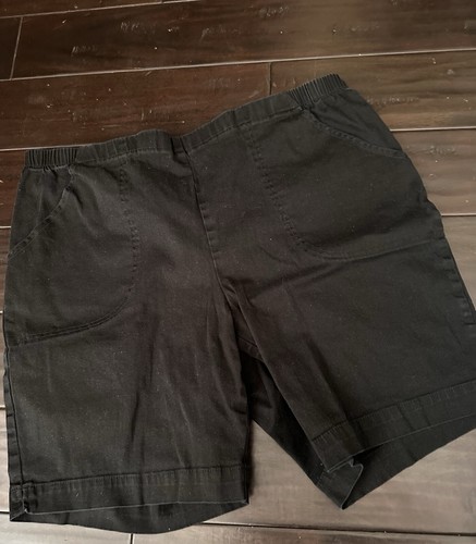 Pantalones cortos cómodos para mujer talla grande blancos y negros - Imagen 3 de 6