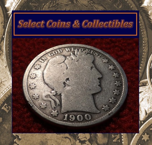 1900 Barber Silver Half Dollar - Circulated - Nice Album Filler! #3387