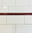 Victorian Style Cross Border Wall Tile 25x200mm Glazed Wall Tiles