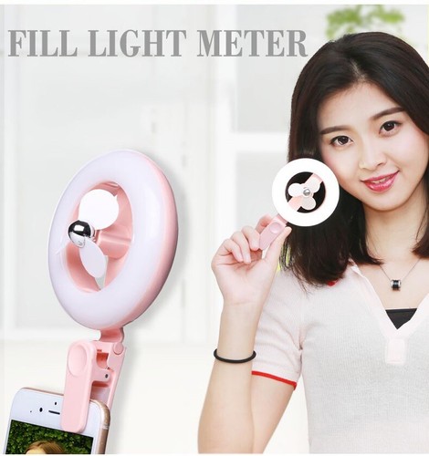 Nuevo Mini Ventilador USB Eléctrico Portátil con Flash LED Selfie Luz de Relleno para Mo - Imagen 26 de 28