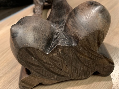 2 Afrikanische Büsten, Skulptur, Holzfigur Mann + Frau, Ebenholz, handgefertigt - Bild 8 von 20