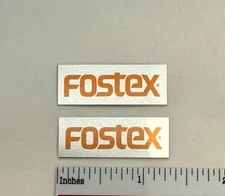Fostex Speaker Grill Badges Custom Made Silver Aluminum Pair