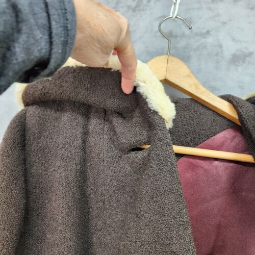 Vtg Stevens Forstmann Coat LARGE Leakas Furriers Dayton OH Brown Tan Fur Collar - Picture 10 of 19