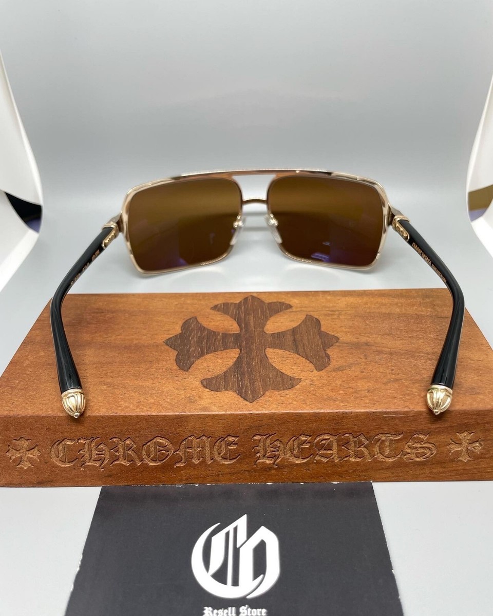 😎 New Chrome Hearts AIR JERK GP-BK-P 67 □ 15 - 131 Black Gold | eBay