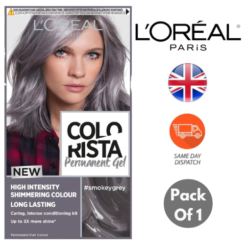 L'Oréal Paris Colorista Permanent Gel Hair Dye Smokey Grey - Pack of 1 - Picture 1 of 1