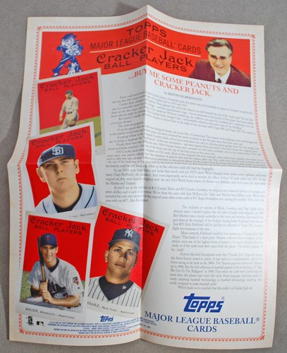 Inserto promozionale carta baseball Topps Crack Jack Keith Olbermann 2004 - Foto 2 di 2