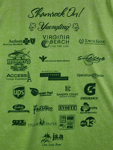 Yuengling LESLIE JORDAN Anthem Shamrock Half Marathon Green T-Shirt Womens Sz L - Picture 3 of 8