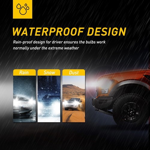 H4 9003 HB2 LED Bulbs Hi/Low Fanless Adjustable Beam 6500K Xenon White Headlight - Picture 8 of 9