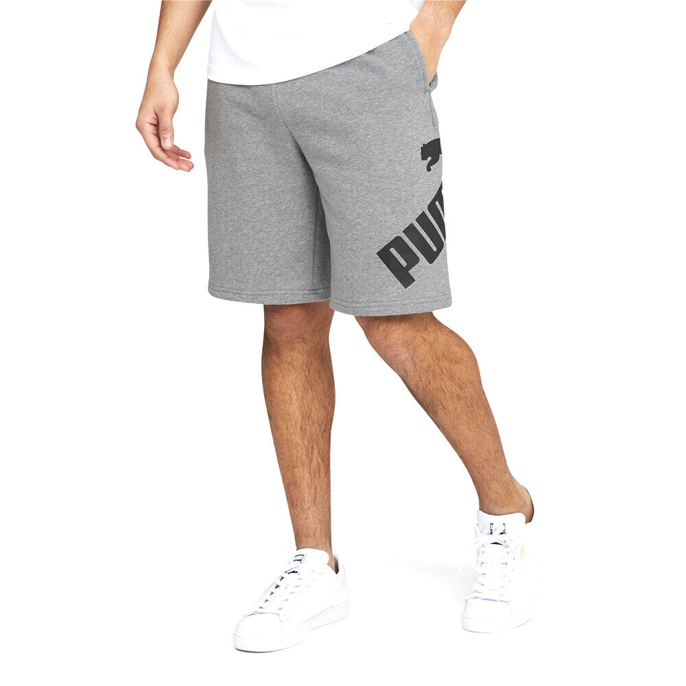 Puma Logo 10 Shorts Mens Grey Casual Athletic Bottoms 67084103