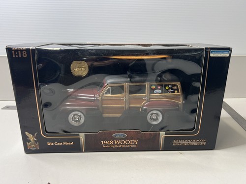 Moneta Vintage Yat Ming 1948 Legno 1:18 Placcato Oro 24K Articolo A23 - Foto 1 di 7