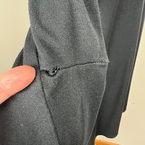 Comfy USA Tunic Top Women Large Black Long Sleeve Button Cuff High Low Lagenlook - Bild 9 von 13