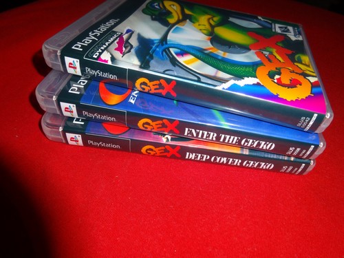 Empty Replace Cases - PLAYSTATION PS1 GEX Trilogy 1 2 3 DEEP COVER GECKO Trilogy - Picture 4 of 6