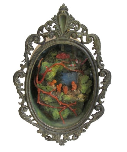 Teca ovale con personaggi corallo Mediterraneo “Presepe” - Imagen 1 de 4