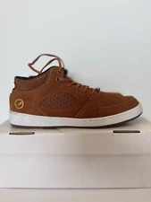 ES Sneakers Shoes Skateboard Accel Slim Mid Men Brown Size 9 Sample Sale Demo
